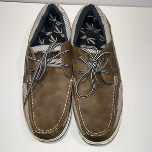 Island Surf Company Men’s Boat Shoe Loafer Mast #046171 Light Brown Size 13 VGUC